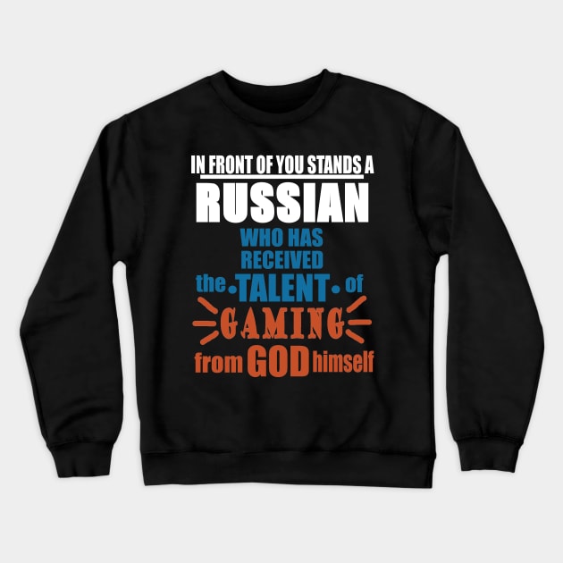 Russian Gaming Gift E Sport Team Crewneck Sweatshirt by FindYourFavouriteDesign